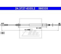 CABLE, PARKING BRAKE FOR CITROËN C5 ATE 24.3727-0335.2