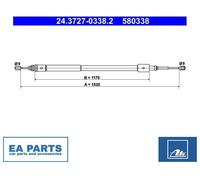 Cable, parking brake for CITROËN XSARA ATE 24.3727-0338.2 NEW