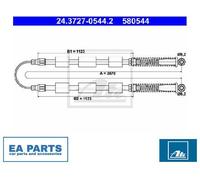 Cable, parking brake for FIAT CINQUECENTO SEICENTO ATE 24.3727-0544.2
