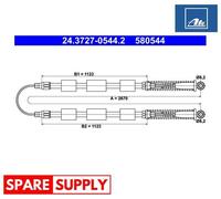 CABLE, PARKING BRAKE FOR FIAT CINQUECENTO SEICENTO ATE 24.3727-0544.2