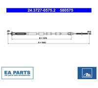 Cable, parking brake for FIAT GRANDE PUNTO ATE 24.3727-0575.2