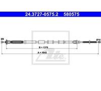 CABLE, PARKING BRAKE FOR FIAT GRANDE PUNTO PUNTO ATE 24.3727-0575.2