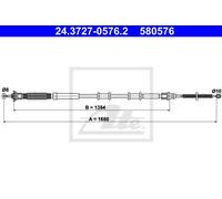 CABLE, PARKING BRAKE FOR FIAT GRANDE PUNTO PUNTO ATE 24.3727-0576.2