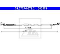 CABLE, PARKING BRAKE FOR FIAT GRANDE PUNTO PUNTO ATE 24.3727-0579.2