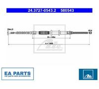 Cable, parking brake for FIAT MAREA Weekend ATE 24.3727-0543.2