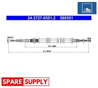 CABLE, PARKING BRAKE FOR FIAT MULTIPLA ATE 24.3727-0551.2