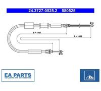 Cable, parking brake for FIAT PUNTO ATE 24.3727-0525.2 NEW