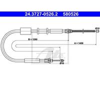 CABLE, PARKING BRAKE FOR FIAT PUNTO ATE 24.3727-0526.2