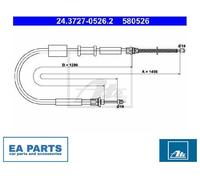 Cable, parking brake for FIAT PUNTO ATE 24.3727-0526.2