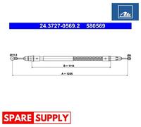 CABLE, PARKING BRAKE FOR FIAT ULYSSE ATE 24.3727-0569.2