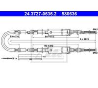 CABLE, PARKING BRAKE FOR FORD ATE 24.3727-0636.2