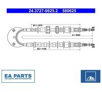Cable, parking brake for FORD ESCORT ATE 24.3727-0625.2