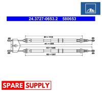 CABLE, PARKING BRAKE FOR FORD FIESTA FUSION ATE 24.3727-0653.2