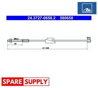 CABLE, PARKING BRAKE FOR FORD FIESTA FUSION ATE 24.3727-0658.2