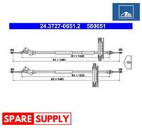 CABLE, PARKING BRAKE FOR FORD FOCUS ATE 24.3727-0651.2