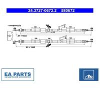 Cable, parking brake for FORD FOCUS ATE 24.3727-0672.2