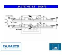 Cable, parking brake for FORD KUGA ATE 24.3727-0672.2