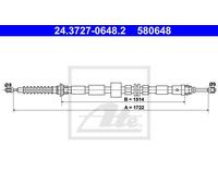CABLE, PARKING BRAKE FOR FORD MONDEO III CLIPPER ATE 24.3727-0648.2