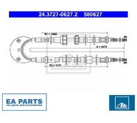 Cable, parking brake for FORD ORION ATE 24.3727-0627.2