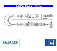 Cable, parking brake for FORD SAPPHIRE ATE 24.3727-0624.2