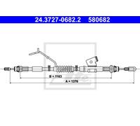 CABLE, PARKING BRAKE FOR FORD TOURNEO CUSTOM V362 BUS ATE 24.3727-0682.2