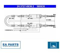 Cable, parking brake for FORD TRANSIT ATE 24.3727-0636.2