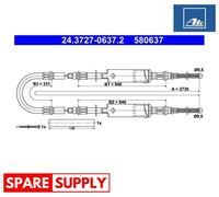 CABLE, PARKING BRAKE FOR FORD TRANSIT ATE 24.3727-0637.2