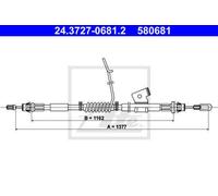 CABLE, PARKING BRAKE FOR FORD TRANSIT CUSTOM V362 ATE 24.3727-0681.2