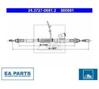 Cable, parking brake for FORD TRANSIT CUSTOM V362 ATE 24.3727-0681.2