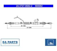 Cable, parking brake for FORD TRANSIT CUSTOM V362 Bus ATE 24.3727-0682.2