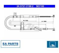 Cable, parking brake for HYUNDAI AMICA ATE 24.3727-3100.2