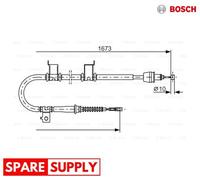 CABLE, PARKING BRAKE FOR KIA CEED PRO CEED BOSCH 1 987 482 361