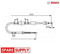 CABLE, PARKING BRAKE FOR KIA CEED PRO CEED BOSCH 1 987 482 362