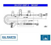 ATE 24.3727-3207.2 Hand brake cable