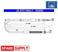 CABLE, PARKING BRAKE FOR LANCIA DELTA ATE 24.3727-3002.2