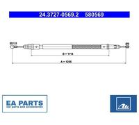 Cable, parking brake for LANCIA PHEDRA ATE 24.3727-0569.2