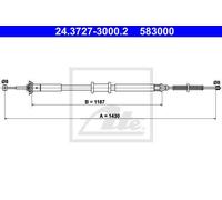 CABLE, PARKING BRAKE FOR LANCIA YPSILON ATE 24.3727-3000.2