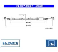 Cable, parking brake for LAND ROVER FREELANDER 2 ATE 24.3727-3303.2 NEW