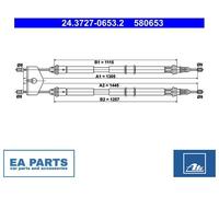 Cable, parking brake for MAZDA 2 ATE 24.3727-0653.2