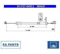 Cable, parking brake for MERCEDES-BENZ A209 ATE 24.3727-0430.2