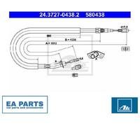 Cable, parking brake for MERCEDES-BENZ B901 B903 B909 ATE 24.3727-0438.2