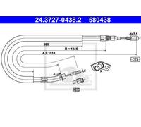 CABLE, PARKING BRAKE FOR MERCEDES-BENZ B901 B903 B909 ATE 24.3727-0438.2