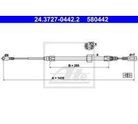 CABLE, PARKING BRAKE FOR MERCEDES-BENZ B901 B903 B909 ATE 24.3727-0442.2
