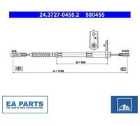 Cable, parking brake for MERCEDES-BENZ C140 ATE 24.3727-0455.2