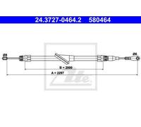 CABLE, PARKING BRAKE FOR MERCEDES-BENZ R129 ATE 24.3727-0464.2