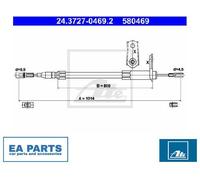 Cable, parking brake for MERCEDES-BENZ R129 ATE 24.3727-0469.2