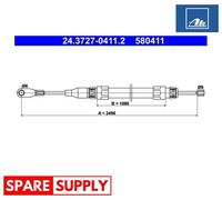 CABLE, PARKING BRAKE FOR MERCEDES-BENZ S124 W124 ATE 24.3727-0411.2