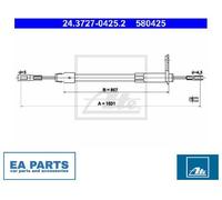 Cable, parking brake for MERCEDES-BENZ S210 ATE 24.3727-0425.2