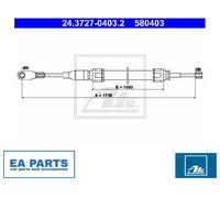 Cable, parking brake for MERCEDES-BENZ W123 ATE 24.3727-0403.2