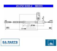 Cable, parking brake for MERCEDES-BENZ W140 ATE 24.3727-0455.2